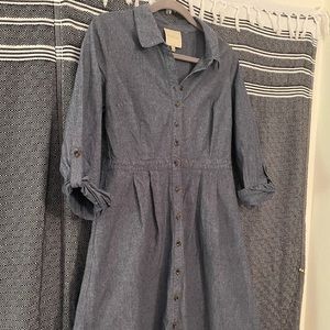 ModCloth Sz L denim shirt dress. Very nice!